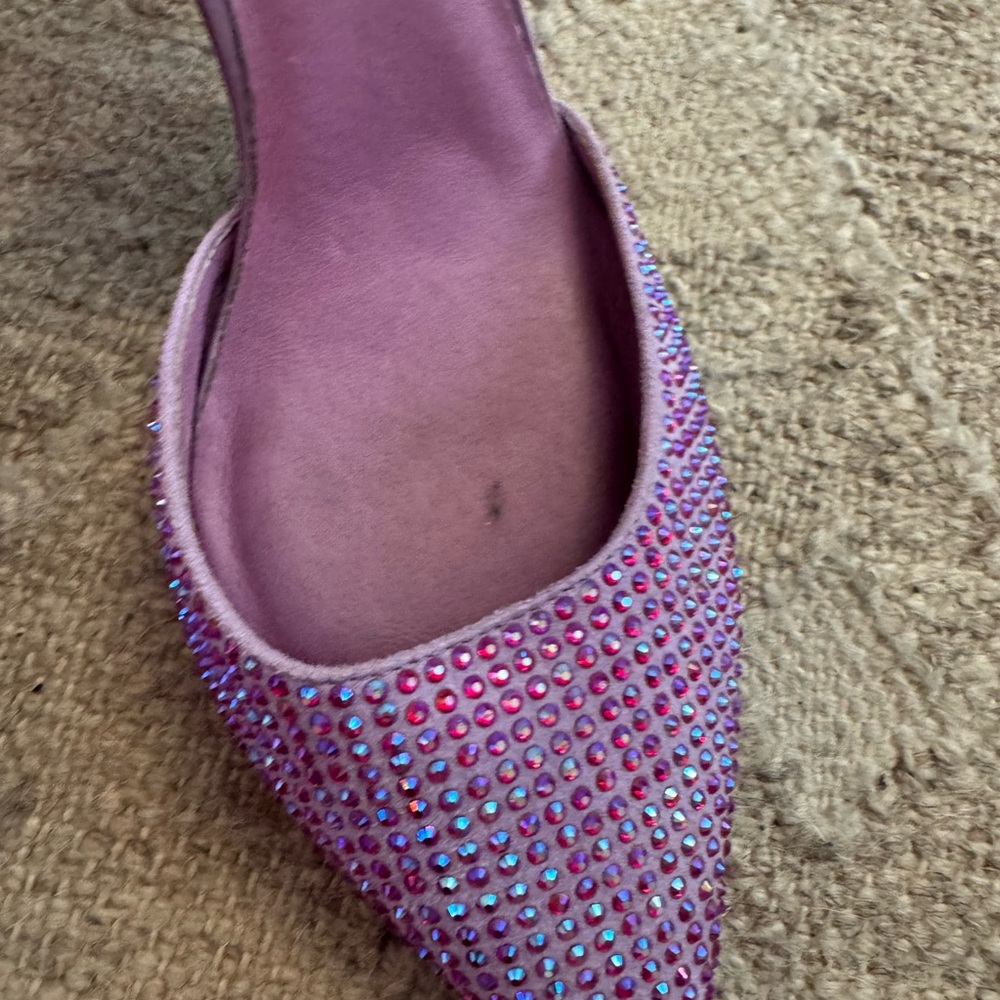 Purple Rhinestone Women's Heels - Picture 4 of 4